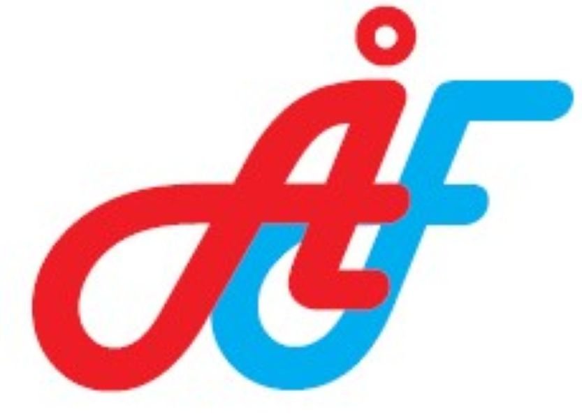 Logotyp i rött och blått – logotypdesign Svenljunga