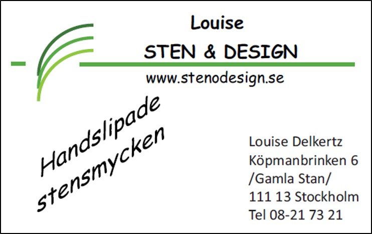 Visitkort för Louise Sten & Design i Stockholm – trycksaker